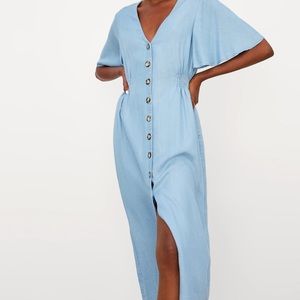 Chambray Zara button up dress